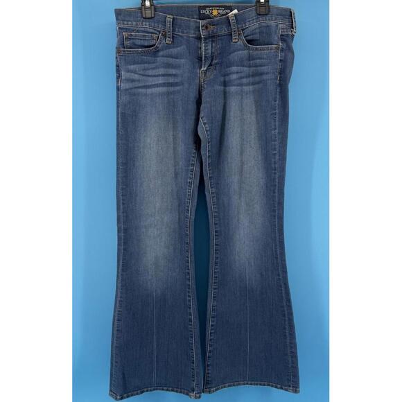 Lucky Brand Charlie Flare Jeans Blue Distressed Women’s Sz 8 / 29 - Picture 1 of 9